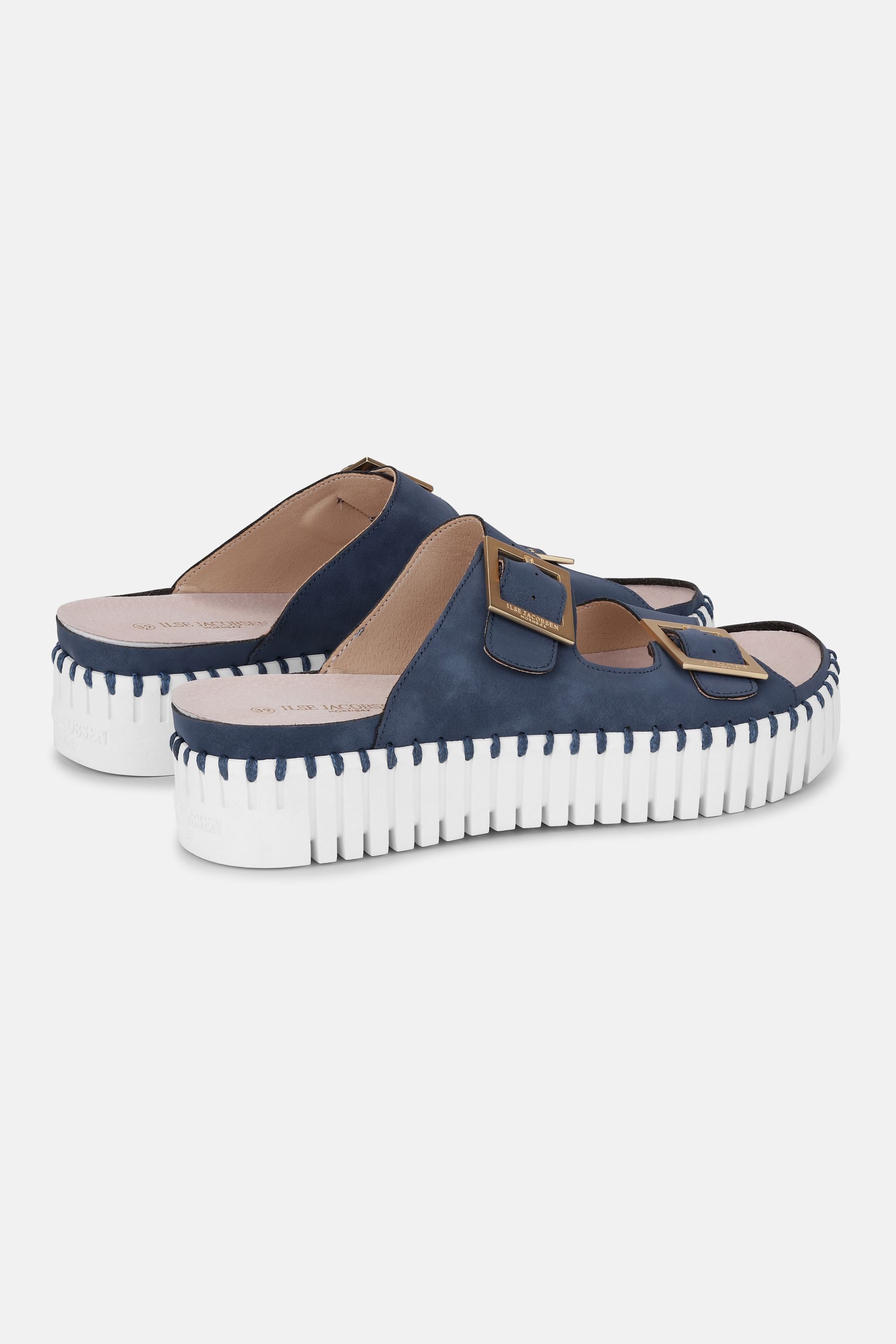Plateau Sandaler Spænde - Blue Greyness White